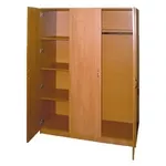  Шкаф для одежды ДСП трехдверный с антресолью комбинированный, шкафы